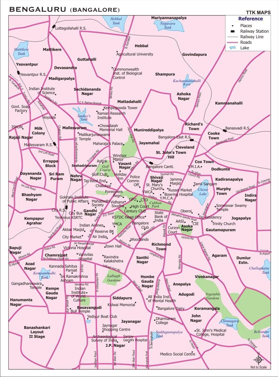 Banglore nan kat jeyografik
