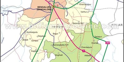 Bangalore iben distri kat jeyografik