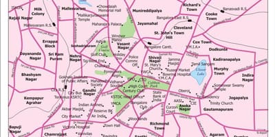 Kat jeyografik nan vil la nan Bangalore