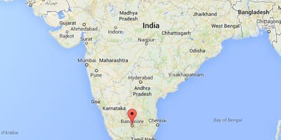 Banglore nan kat jeyografik la nan peyi zend